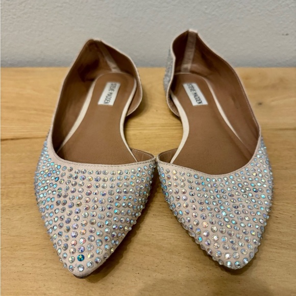 Steve Madden Evelina Sparkly Iridescent Rhinestone Flats - Picture 3 of 4